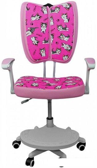 Детское ортопедическое кресло AksHome Pegas (розовый с котятами) - фото 2 - id-p226135391