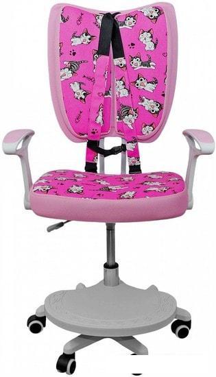 Детское ортопедическое кресло AksHome Pegas (розовый с котятами) - фото 3 - id-p226135391