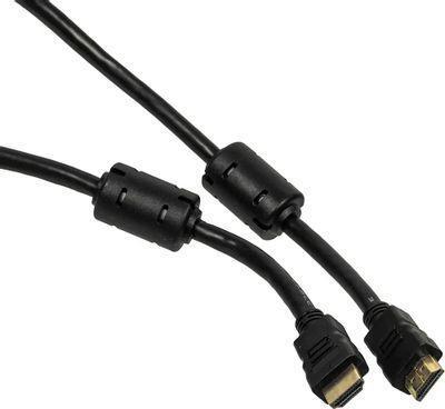 Кабель соединительный аудио-видео NingBo HDMI-5M-MG, HDMI (m) - HDMI (m) , ver 1.4, 5м, GOLD, ф/фильтр, черный - фото 2 - id-p225963432