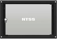 Шкаф коммутационный NTSS NTSS-WL6U5545GS-BL настенный, стеклянная передняя дверь, 6U, 550x370x450 мм
