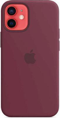 Чехол (клип-кейс) Apple Silicone Case with MagSafe, для Apple iPhone 12 mini, противоударный, сливовый - фото 3 - id-p226410091