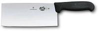 Нож кухонный Victorinox Fibrox, шеф, 180мм, заточка прямая, стальной, черный [5.4063.18]