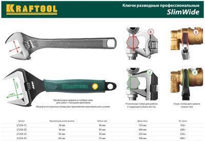Ключ разводной Kraftool 27258-30, 60мм - фото 3 - id-p226161583