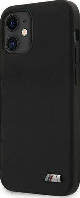 Чехол (клип-кейс) BMW liquid silicone, для Apple iPhone 12 mini, противоударный, черный [bmhcp12smsilbk] - фото 2 - id-p226410336