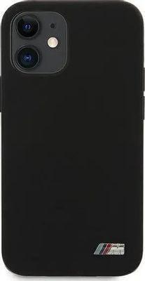 Чехол (клип-кейс) BMW liquid silicone, для Apple iPhone 12 mini, противоударный, черный [bmhcp12smsilbk] - фото 3 - id-p226410336
