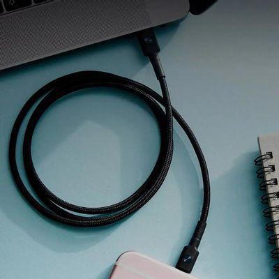Кабель ZMI AL873K, Lightning (m) - USB Type-C (m), 1м, MFI, в оплетке, черный - фото 4 - id-p226410398