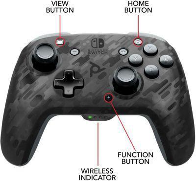 Беспроводной контроллер Faceoff для Nintendo Switch черный камуфляж - фото 2 - id-p226075744