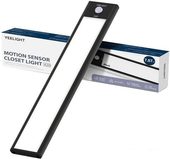 Ночник Yeelight Motion Sensor Closet Light A20 YLCG002 (черный) - фото 1 - id-p226580009