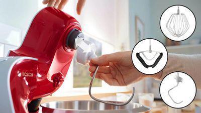 Кухонная машина Bosch MUM5X720, красный / серый - фото 7 - id-p226304014