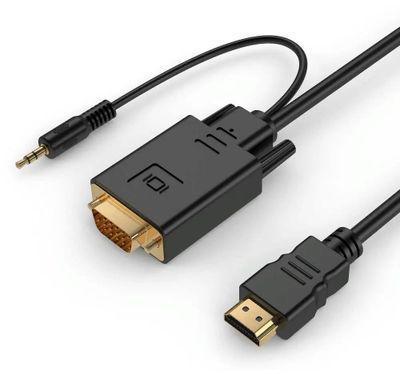 Кабель-переходник аудио-видео PREMIER 5-983AU, HDMI (m) - VGA (m) , 1.8м, черный [5-983au 1.8] - фото 2 - id-p226304026