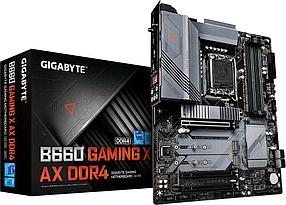 Материнская плата GIGABYTE B660 GAMING X AX DDR4, LGA1700, B660, 4*DDR4, HDMI+DP, 4 SATA 6 Гб/с+ RAID,M2,