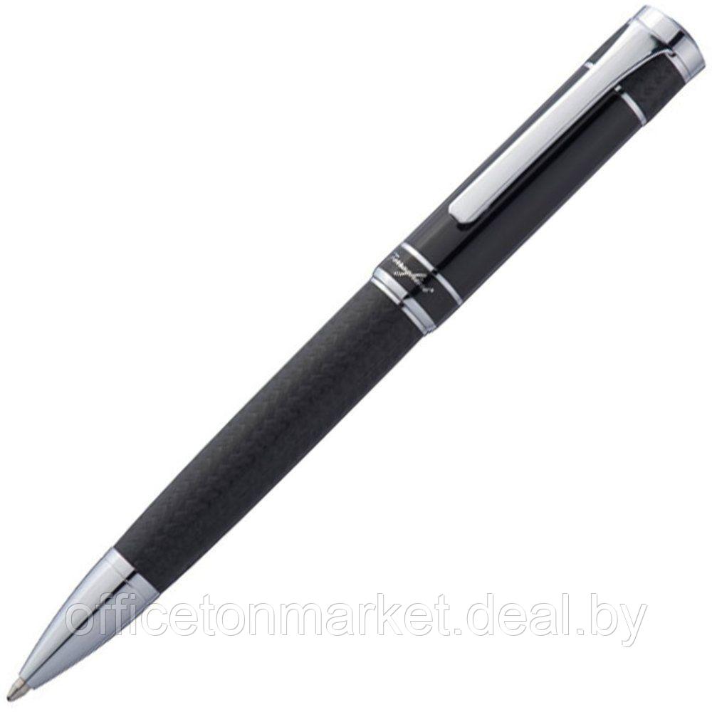 Ручка шариковая автоматическая "Ferraghini F21003", 0.7, черный, серебристый, стерж. синий - фото 1 - id-p226311803