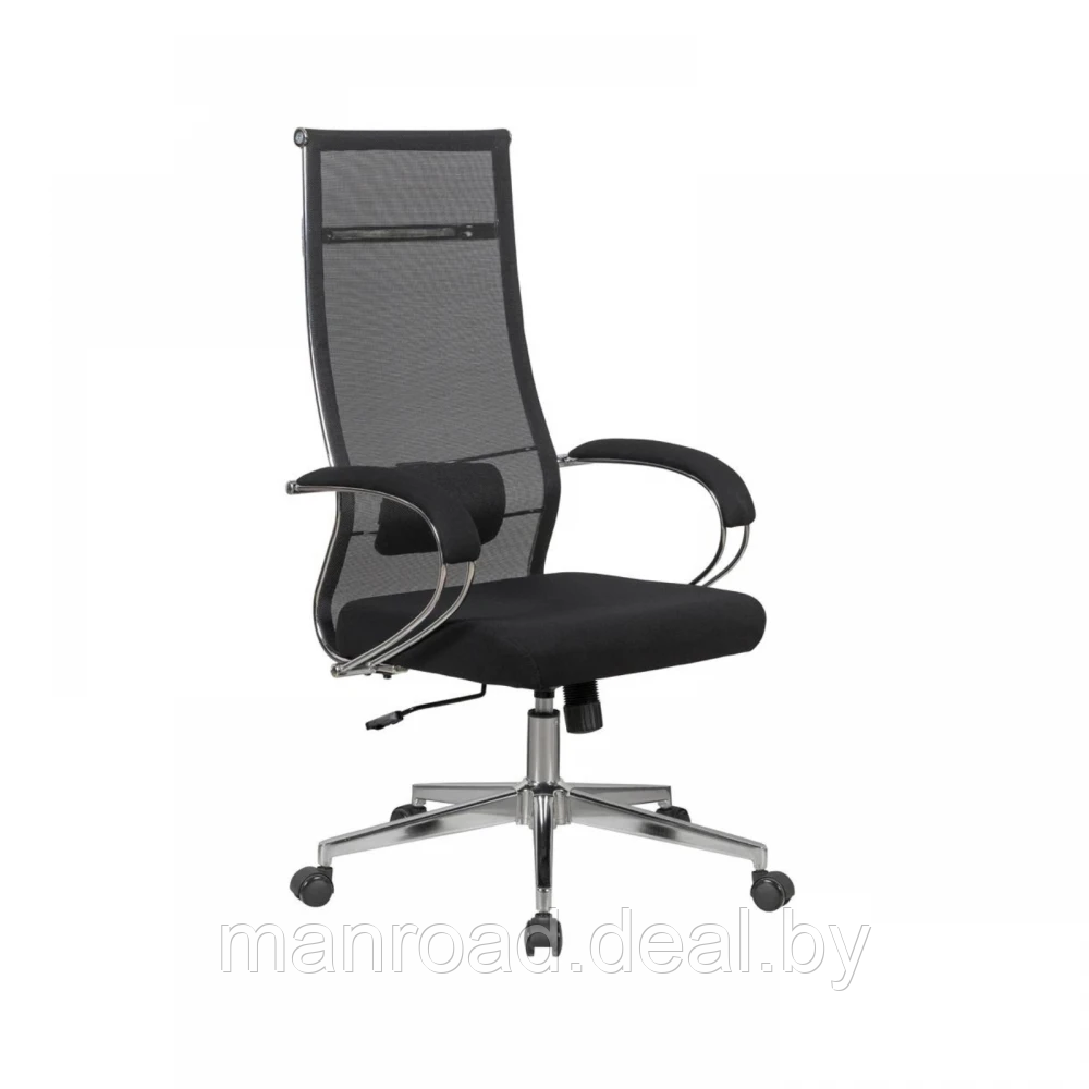 Кресло SitUp MERIDA chrome (сетка Black/ткань Black) - фото 1 - id-p226670395