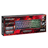 Клавиатура Defender "Red GK-116 RU", USB, проводная, радужная подсветка, черный, фото 4