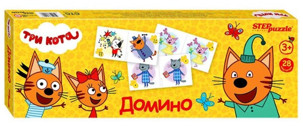 Игра настольная «Домино. Три кота» 3+