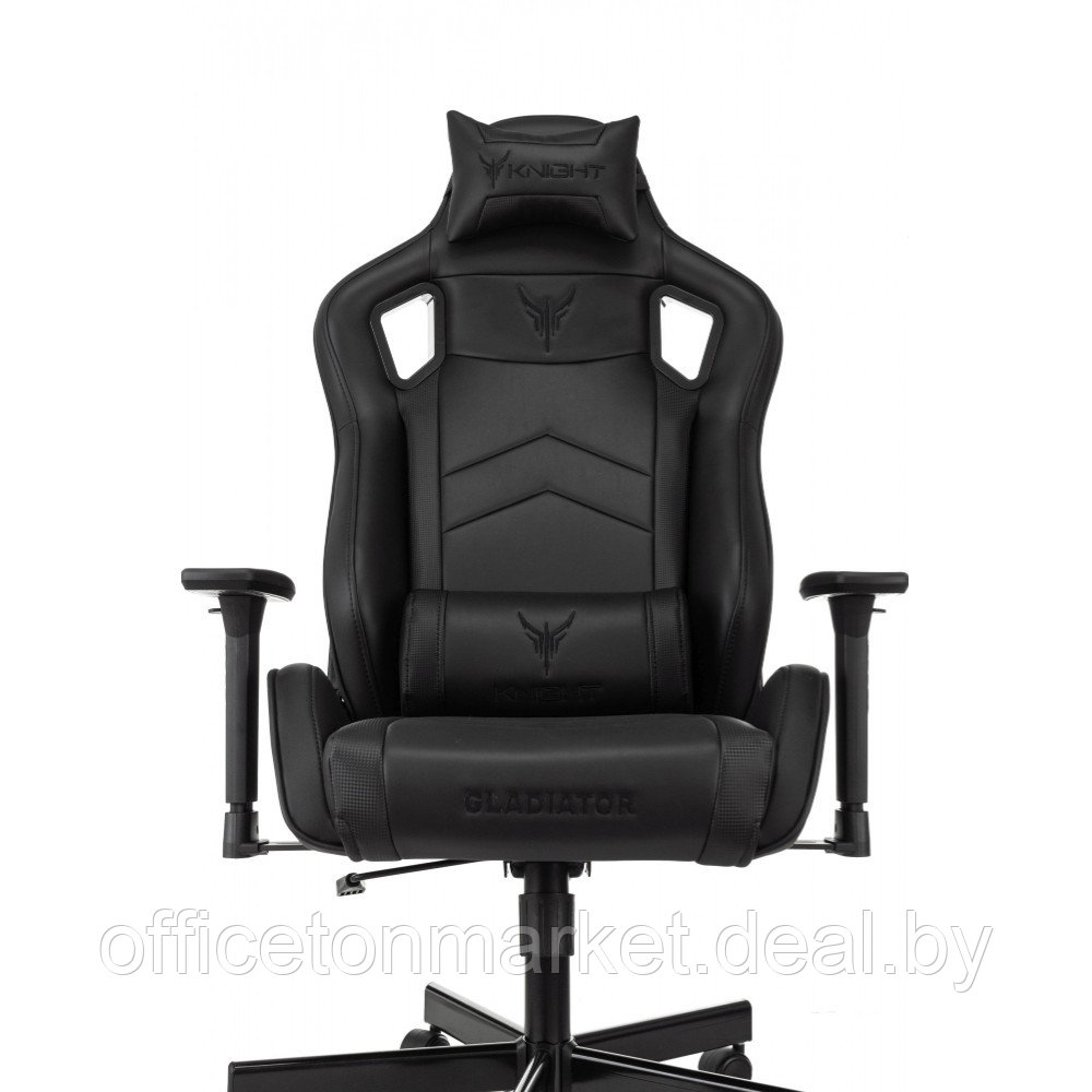 Кресло игровое Бюрократ Knight Gladiator, экокожа, металл, черный - фото 9 - id-p226670709