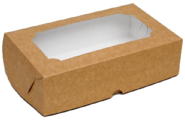 Коробка картонная кондитерская складная с окном 25*15*7 см, под зефир - фото 2 - id-p226670491