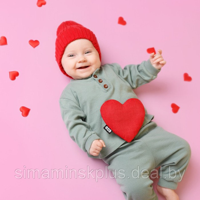 Развивающая игрушка-грелка "Сердце", с вишнёвыми косточками, 26 см 922 - фото 8 - id-p226672137
