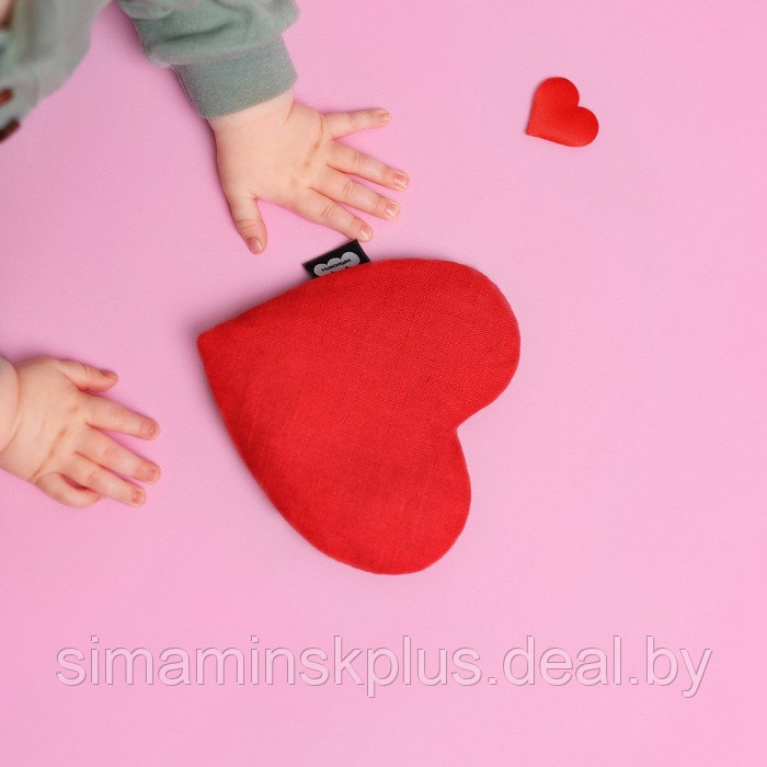 Развивающая игрушка-грелка "Сердце", с вишнёвыми косточками, 26 см 922 - фото 10 - id-p226672137