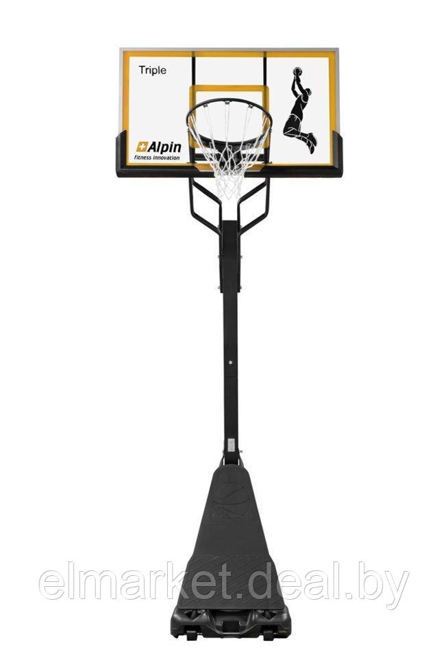 Баскетбольная стойка Alpin Triple BST-54 белый, оранжевый, черный - фото 1 - id-p226671756
