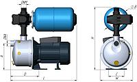 Насос Unipump Auto JS 100-S черный, синий