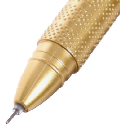 Ручка-прикол гелевая Calligrata «Кинжал», корпус золотистый с серебристым, стержень синий - фото 1 - id-p226670500