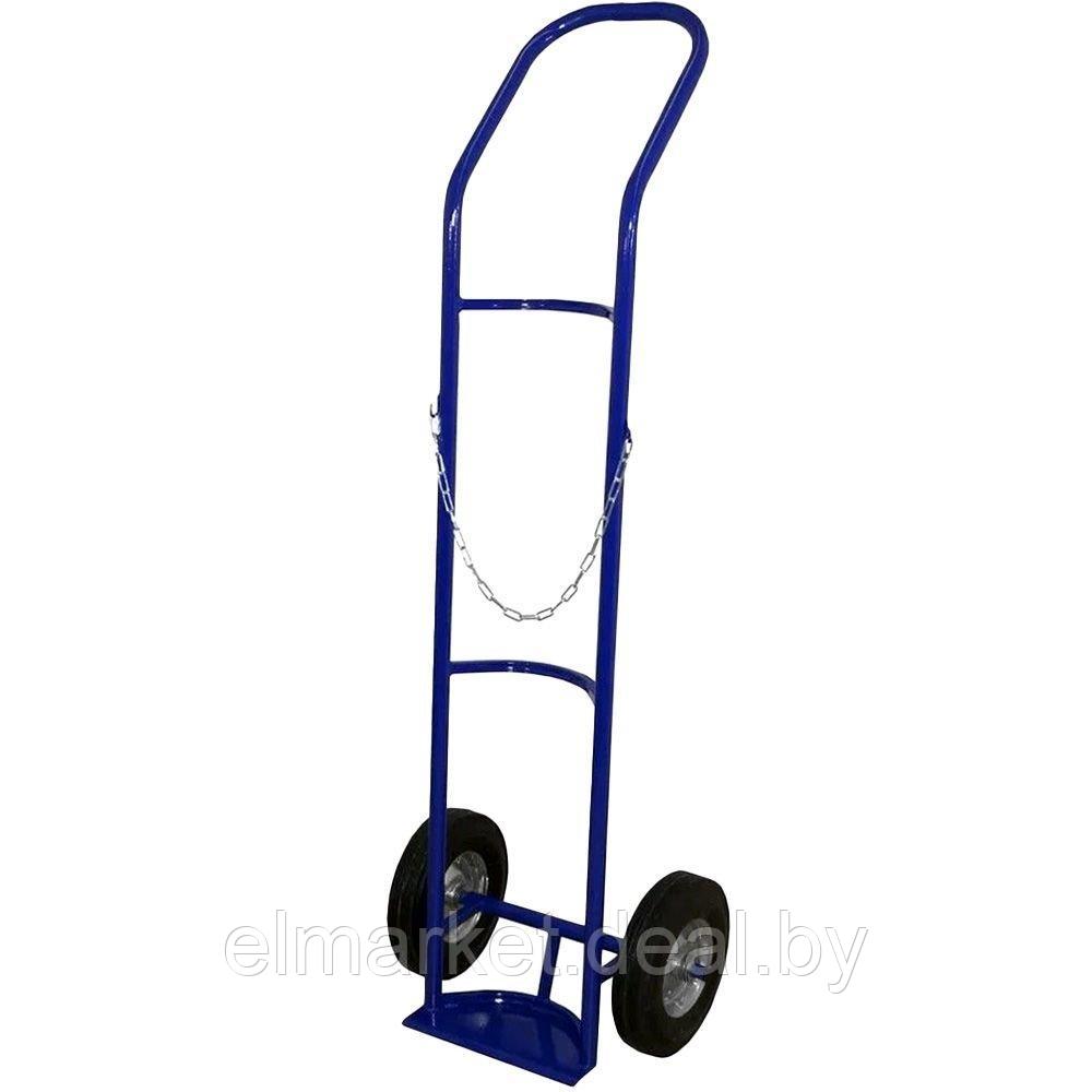 Тележка для перевозки одного баллона Rusklad ГБ 1 (колёса d 250 литая резина) синий - фото 1 - id-p226671848