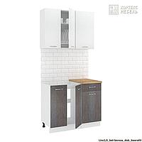 Готовая кухня Кортекс-мебель Корнелия ЛИРА-лайт 1,0 Белый / Берёза, Марсель