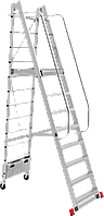 Передвижная алюминиевая складная лестница с площадкой профессиональная Новая высота 12 ступеней 3540112