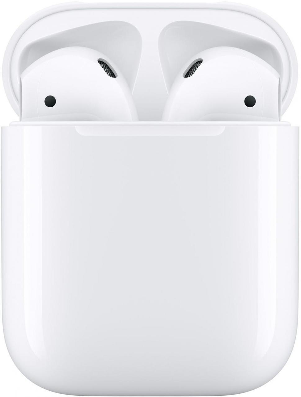 Гарнитура вкладыши Apple AirPods 2 белый беспроводные bluetooth в ушной раковине (MV7N2ZA/A) - фото 1 - id-p226677215