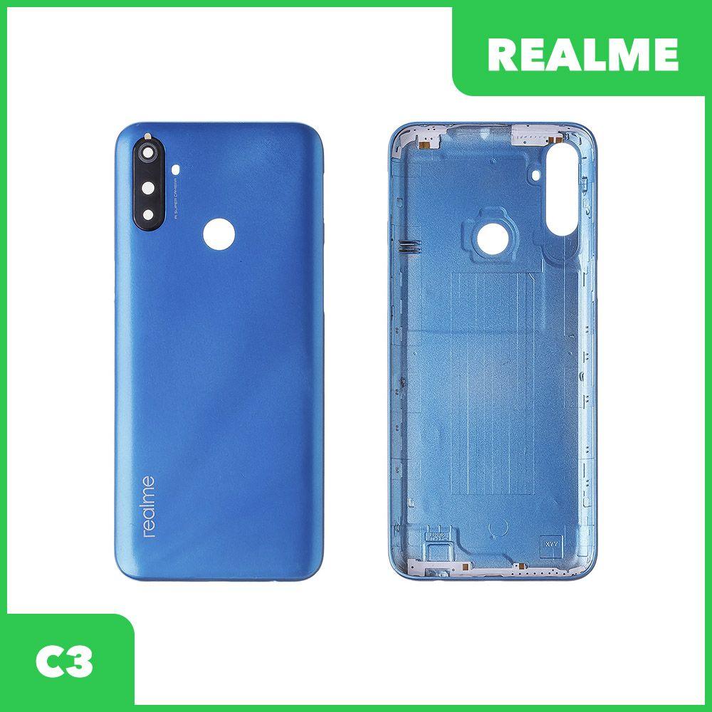 Задняя крышка для Realme C3 (синий) - фото 1 - id-p226677525