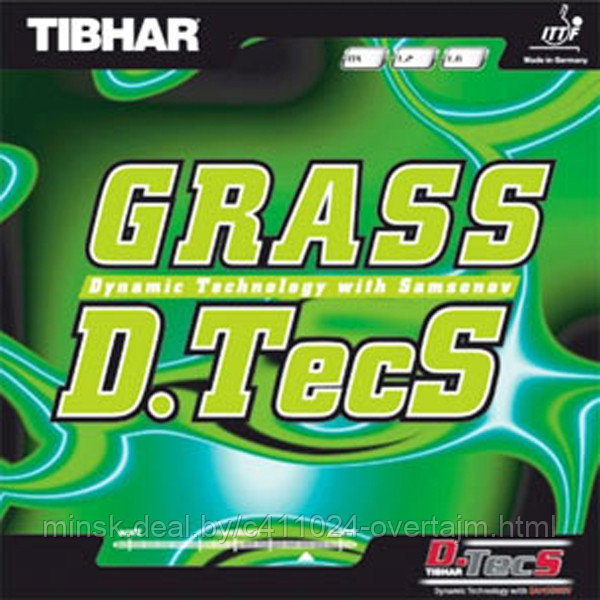 Накл д/ракетки н/т TIBHAR Grass D.TecS OX (no sponge) green арт 25649 - фото 1 - id-p226677360