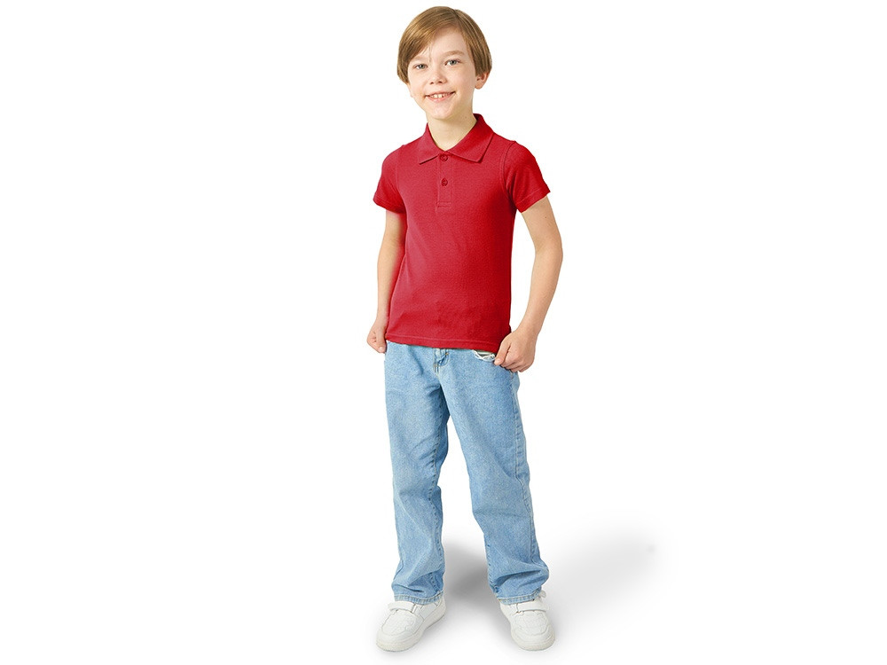 Рубашка поло First детская, красный - фото 3 - id-p226679098