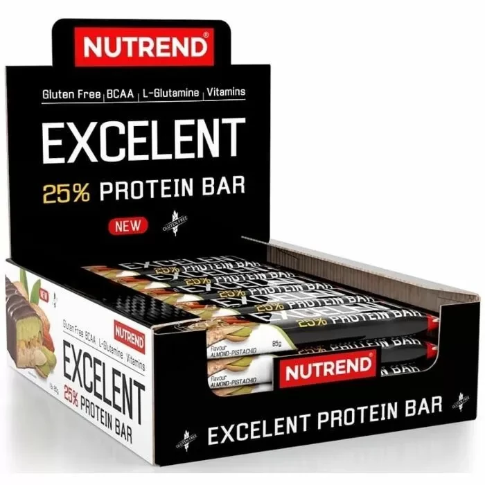 Протеиновый батончик EXCELENT PROTEIN BAR Nutrend 85 г, арахисовое масло - фото 1 - id-p226677625