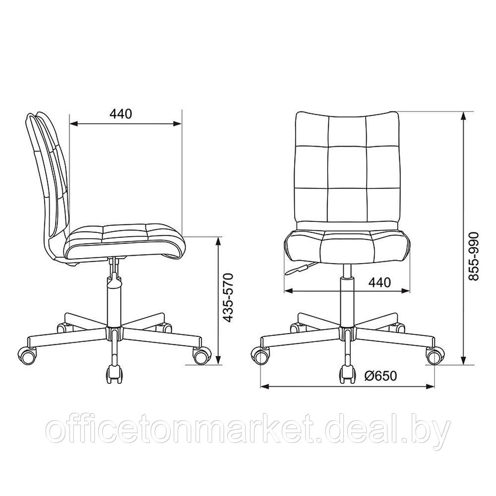 Кресло для персонала Бюрократ "СH-330M/VELV81", ткань, металл, светло-салатовый - фото 4 - id-p226202691