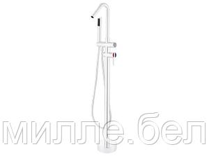 Смеситель для ванны (Lt) D35, серия Lotus белый, a-five (Отдельностоящий, Монолитный излив)