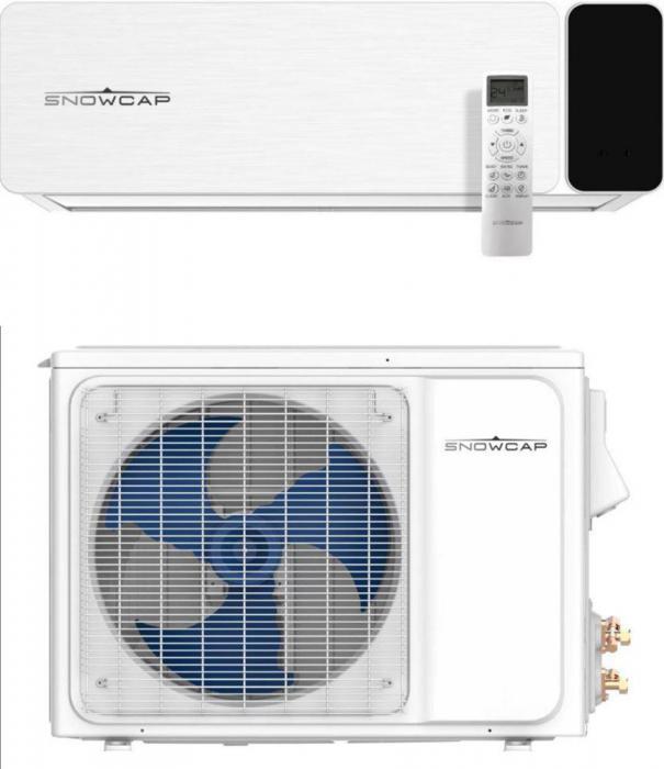 Настенный кондиционер сплит система 9 на 25 квадратов с обогревом дисплеем пультом Snowcap AC 09 DC W/I - фото 1 - id-p226681634