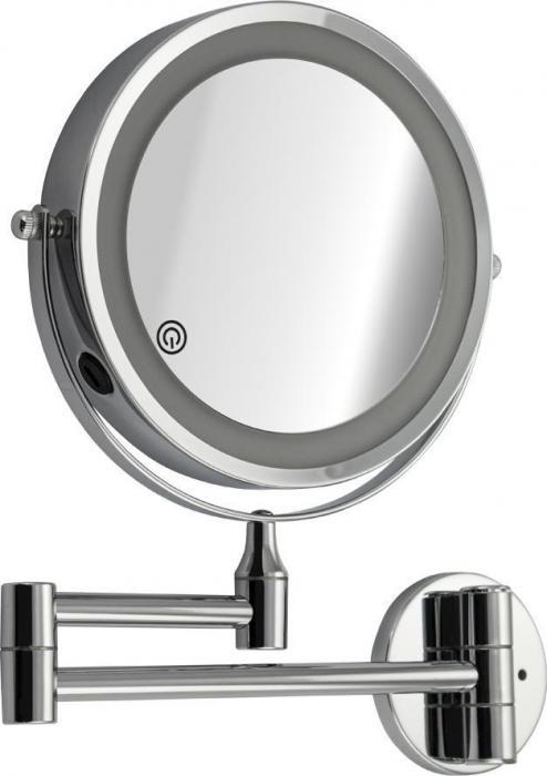 САНАКС 75278 Зеркало косметическое, настенное, с LED подсветкой, сенсорное включение, зарядка Type - C, шнур в - фото 1 - id-p226681658