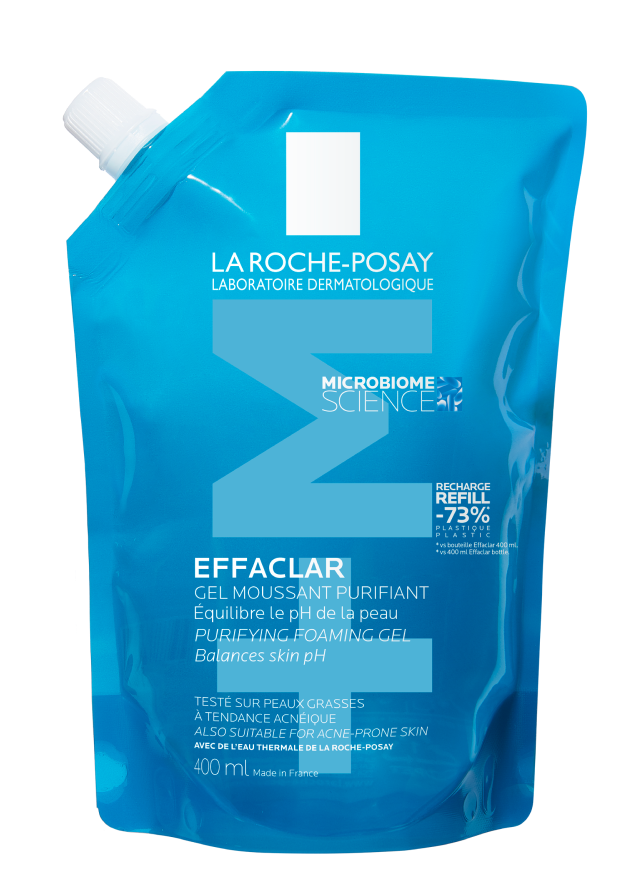 Очищающий гель La Roche-Posay Ля Рош Effaclar пенящийся для жирной и чувствительной кожи лица и тела, 400 мл - фото 1 - id-p226684766