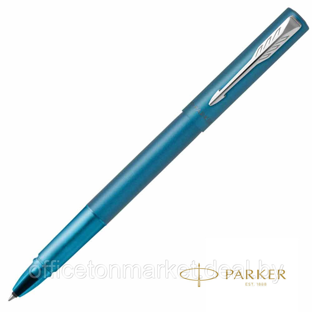 Ручка-роллер Parker "Vector XL", 0.5 мм, бирюзовый, серебристый, стерж. черный - фото 1 - id-p226684971