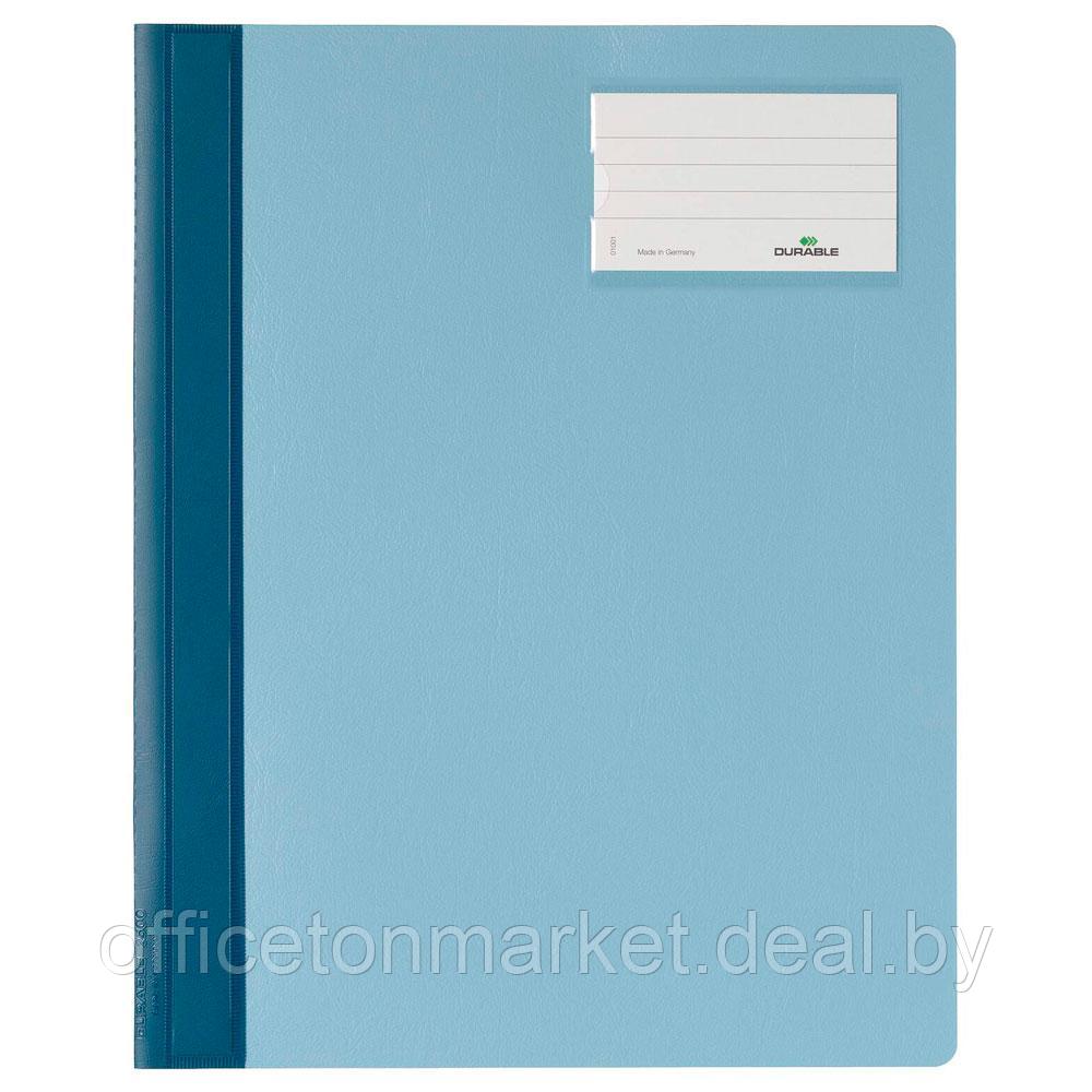Папка-скоросшиватель с окном для визиток "Durable", А4+, голубой - фото 1 - id-p226685032