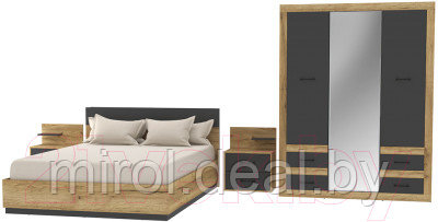Комплект мебели для спальни Интерлиния Loft-1 Спальня-1