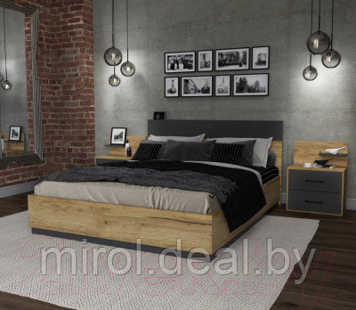 Комплект мебели для спальни Интерлиния Loft-1 Спальня-1 - фото 4 - id-p226687065