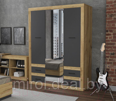 Комплект мебели для спальни Интерлиния Loft-1 Спальня-1 - фото 10 - id-p226687065