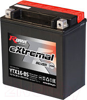 Мотоаккумулятор RDrive eXtremal Silver YTX16-BS