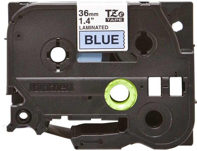 Лента Brother в кассете TZE-561 36-мм, ламинированная, черный на синем фоне, 8 м. - фото 1 - id-p226687307