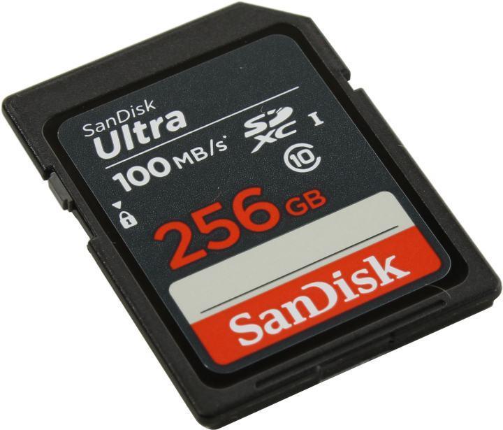 Флеш карта SDHC 256Gb Class10 Sandisk SDSDUNR-256G-GN3IN Ultra - фото 1 - id-p226694396
