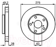 Тормозной диск Bosch 0986478632