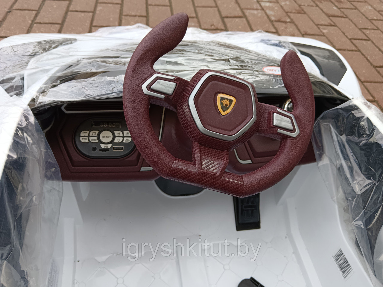 Электромобиль Lamborghini, белый - фото 4 - id-p226694912