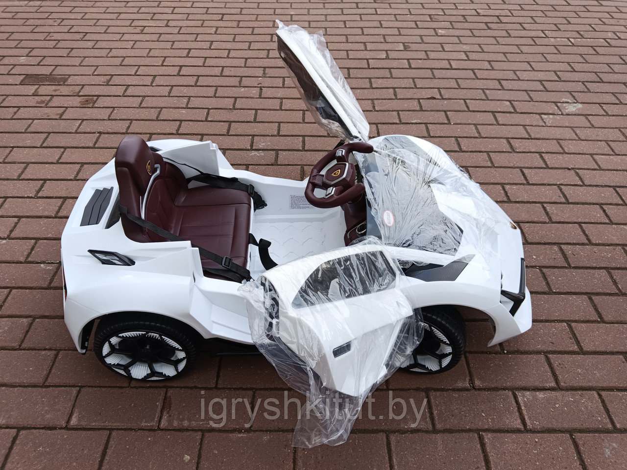 Электромобиль Lamborghini, белый - фото 7 - id-p226694912